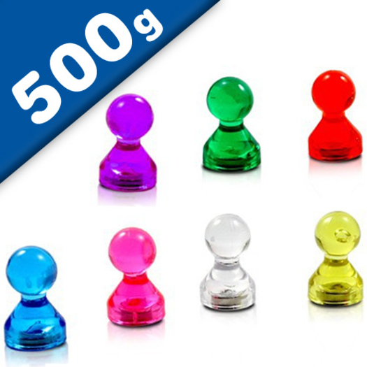 Puntine Magnetiche in Colori Assortiti 21x26mm 10 pcs forza adesiva 2 kg, colore:giallo