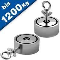 Magnet mit Ösen Topfmagnet Fisch Magnet Suchmagnet 68kg//93gr D-42mm