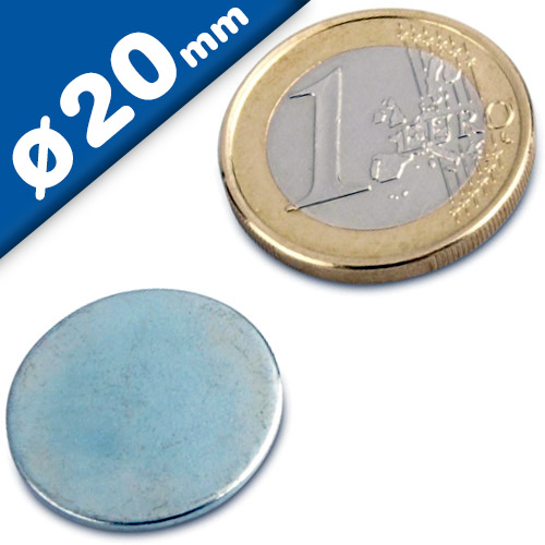 Metallscheiben Metallplättchen Edelstahl-Ronde (DC01) mit Klebepunkte verzinkt Ø 20 mm x 2 mm