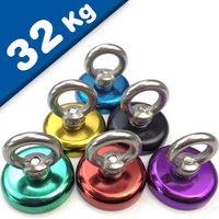 Magnet mit Ösen Topfmagnet Fisch Magnet Suchmagnet 68kg//93gr D-42mm