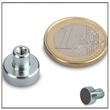 Ferrit Flachgreifer Ø 13,0 mm x 4,5 mm mit Gewindebuchse M3 x 6 mm - hält 1,0 kg⭐⭐⭐⭐⭐