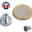 Ferrit Flachgreifer Ø 13,0 mm x 4,5 mm mit Gewindebuchse M3 x 6 mm - hält 1,0 kg⭐⭐⭐⭐⭐