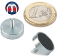 Ferrit Flachgreifer Magnet Topfmagnet Ø 16,0 x 7,0 mm Gewinde-Zapfen M3 x 7, hält 1,8 kg