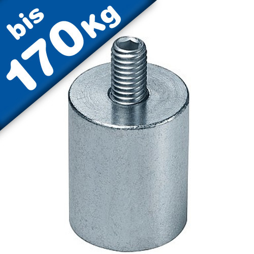 Magnete al neodimio con base Ø 10 mm con gambo filettato M4 x 8 - tiene 2,5  kg⭐⭐⭐⭐⭐ | Magnosphere Shop