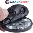 Base magnetica Neodimio gommata Ø 22mm con boccola filettata M4 - Forza 5,8 kg - Magneti con rivestimento in gomma