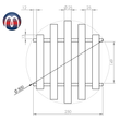 Magnetgitter, Filtergitter rund Ø 300 mm x 35 mm mit Edelstahlgehäuse, 5 Neodym Magnete Filterstäbe