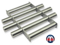 Magnetgitter, Filtergitter rund Ø 300 mm x 35 mm mit Edelstahlgehäuse, 5 Neodym Magnete Filterstäbe