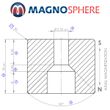 Neodym Ringmagnet N52 Ø 25 OD mm x Ø 5,5 ID mm x H 20 mm - M5 Nickel - hält 26 kg⭐⭐⭐⭐⭐