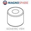 Neodym Ringmagnet N52 Ø 25 OD mm x Ø 5,5 ID mm x H 20 mm - M5 Nickel - hält 26 kg⭐⭐⭐⭐⭐