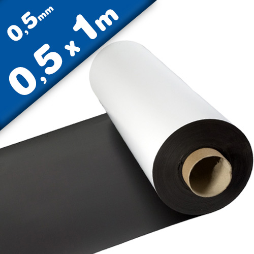 Magnetfolie weiß matt beschichtet 1,5mm x 31cm x 50cm
