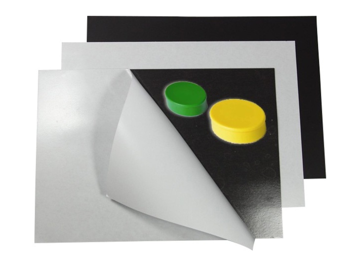 Self adhesive white matt ferrous sheet 0,8mm x 210 x 297mm A Format, A1A4 Iron Sheet / Ferro