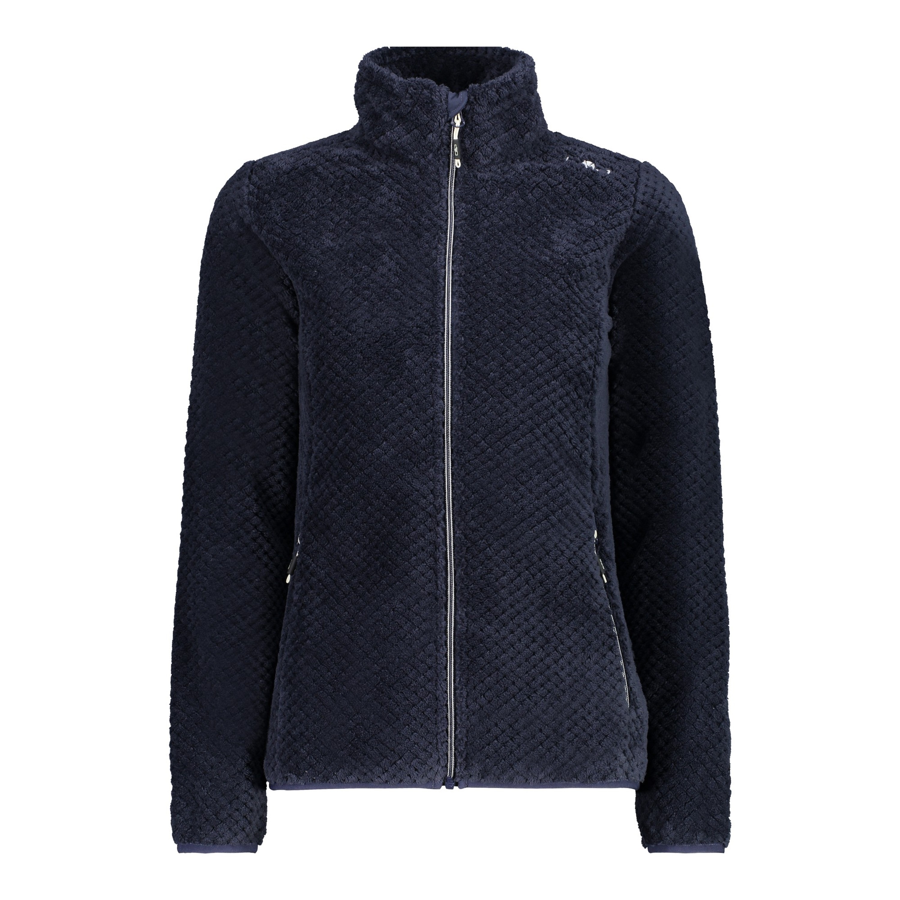 CMP 38P2066 Damen Kuschelfleece Jacke HIGHLOFT JACQUARD black blue CMP 38P2066 Damen Kuschelfleece Jacke HIGHLOFT JACQUARD black blue
