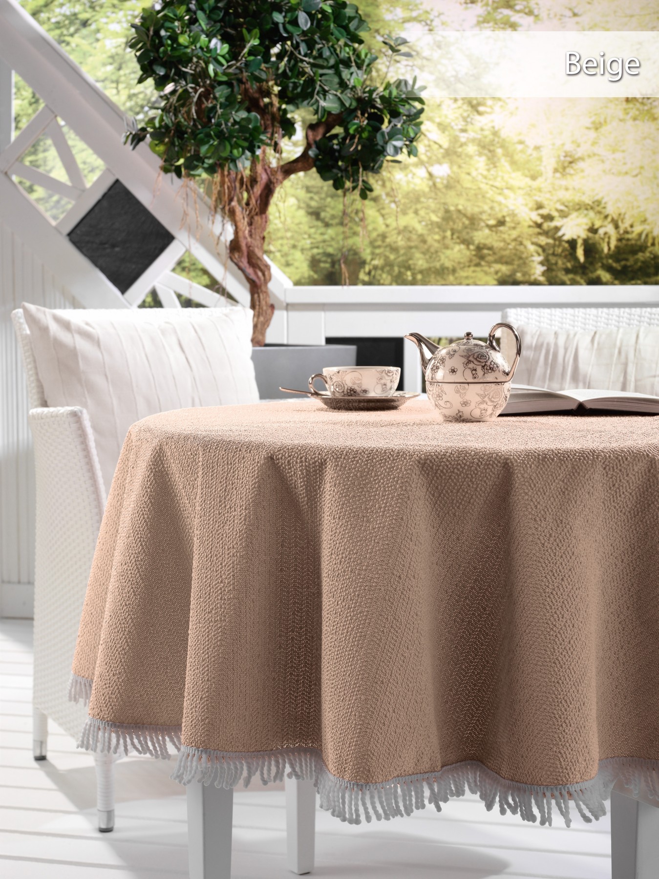 Garten Tischdecke Rund 160 cm, Balkon Terrasse Camping Decke, Farbe wählbar eBay