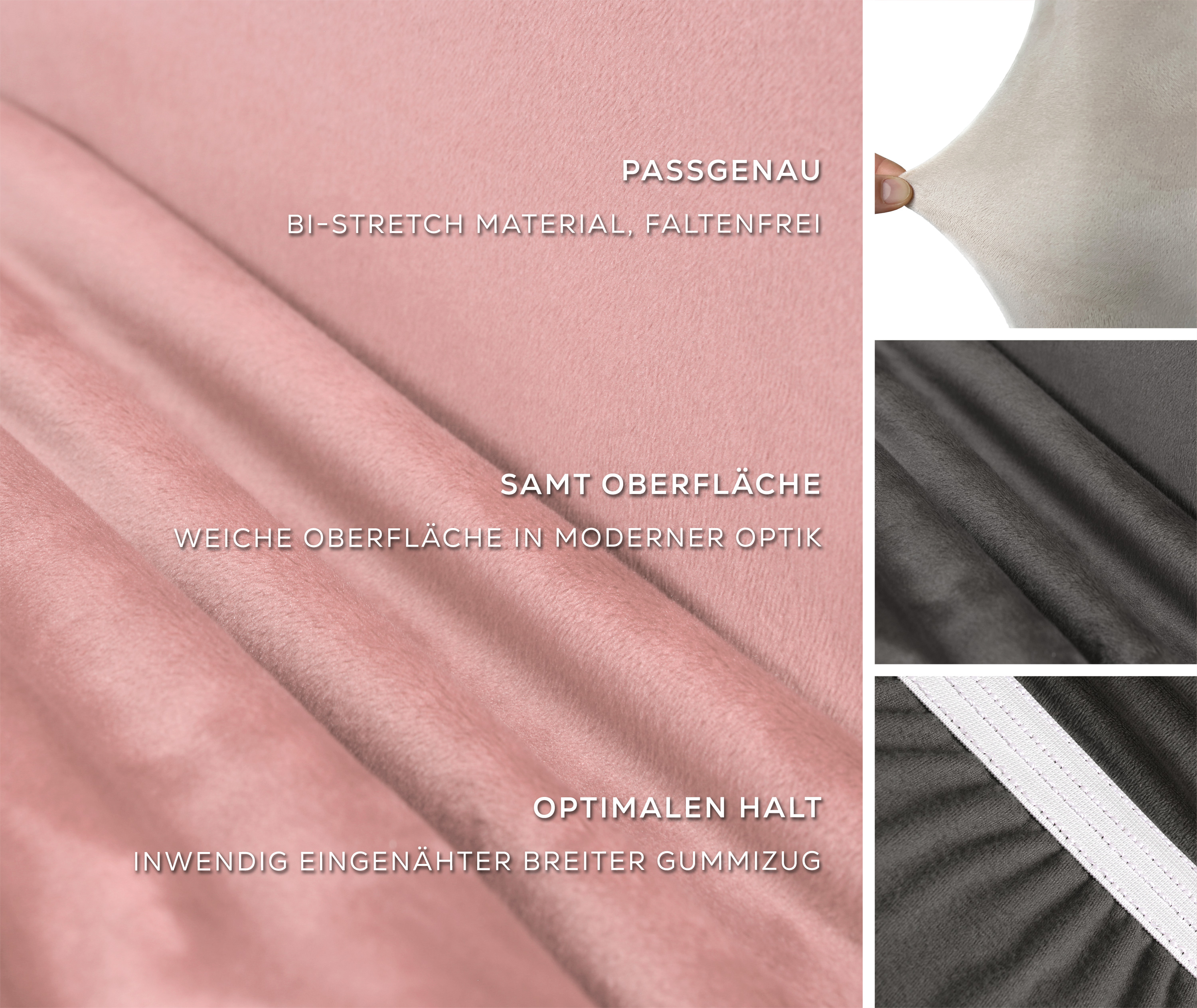 Eva Stuhlhussen Sets, Samt Mikrofaser Stuhlbezug lang, elastische Stretch Husse Eva Stuhlhussen Sets, Samt Mikrofaser Stuhlbezug lang, elastische Stretch Husse