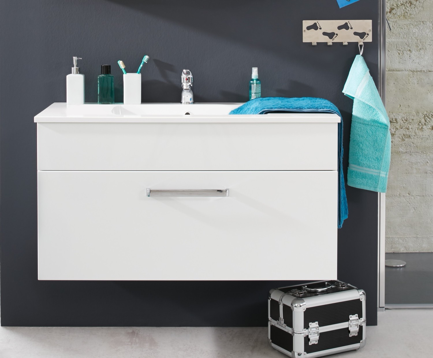 Waschbecken Unterschrank Adamo weiß hochglanz Badezimmer Bad ... Waschbecken Unterschrank Adamo weiß hochglanz Badezimmer Bad ...