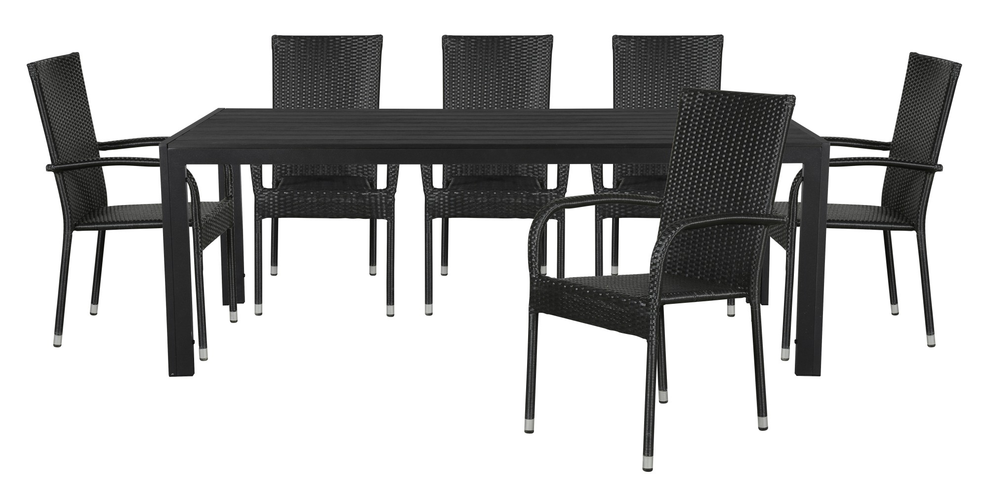 Gartenmöbel Set Fuccy Gartentisch + 6 Stühle Polyrattan Gartenmöbel Set Fuccy Gartentisch + 6 Stühle Polyrattan