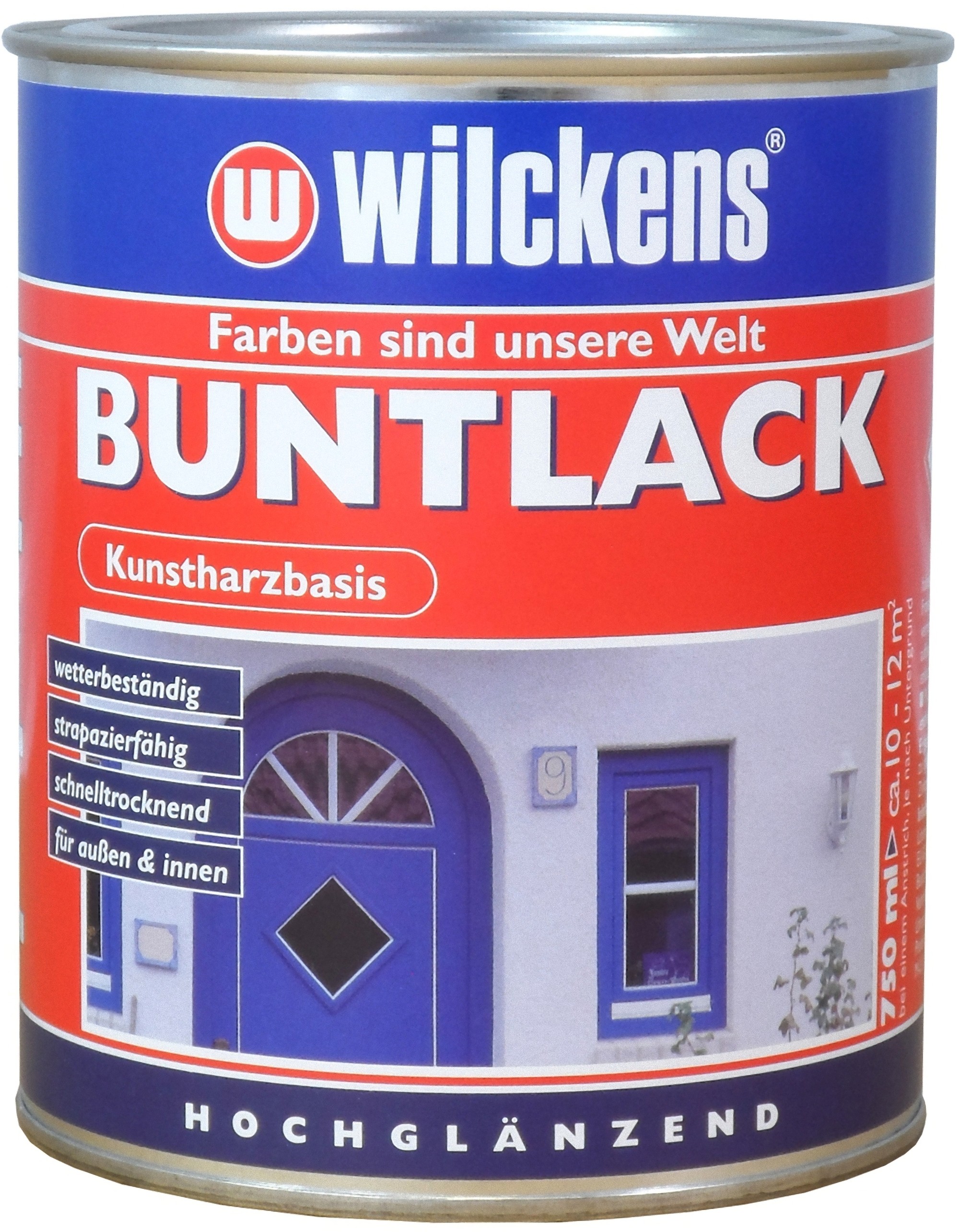 Wilckens 0,75l Buntlack hochglänzend Reinweiß Farblack Farblack