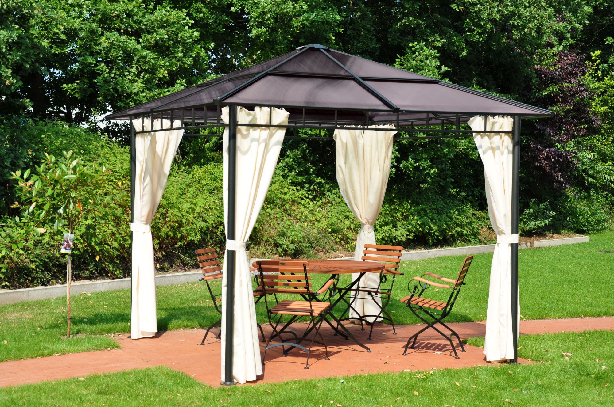 Leco Pavillon Light Pergola Seitenteile 3x3m Terrasse Überdachung