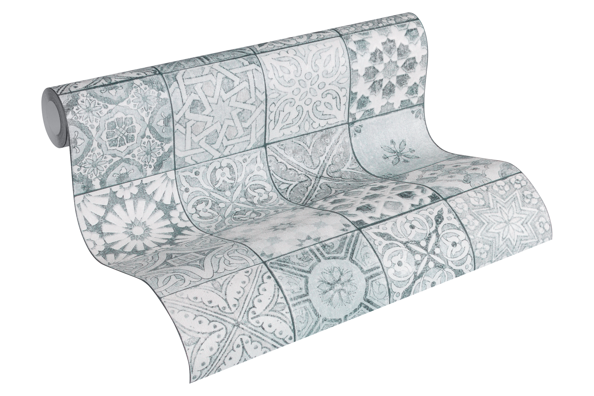 A.S. Création Fliesen Vinyl Tapete Black & White 4 Grau Wandtapete