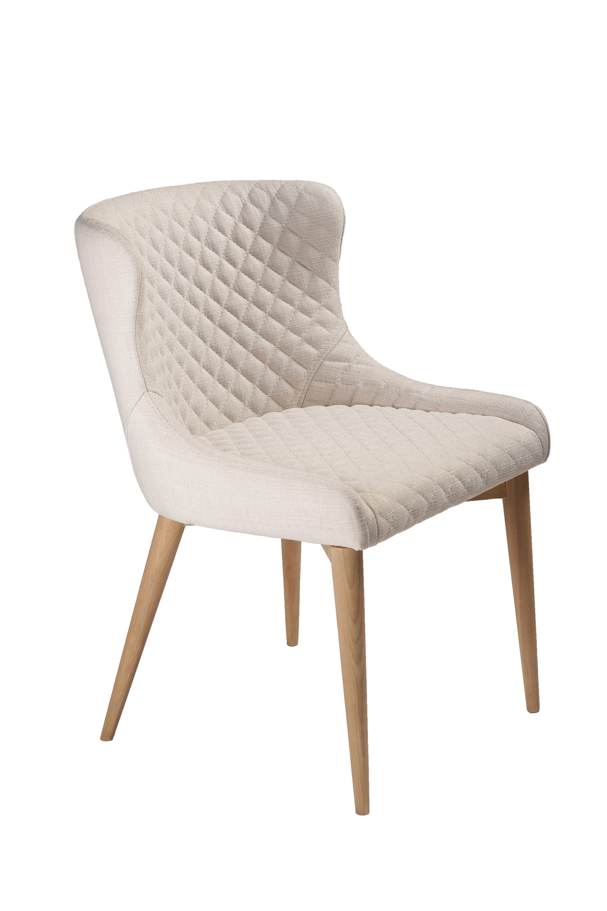 Chaise de Salle à Manger Danform Vetro Tissu Cuisine Rembourrage Crème