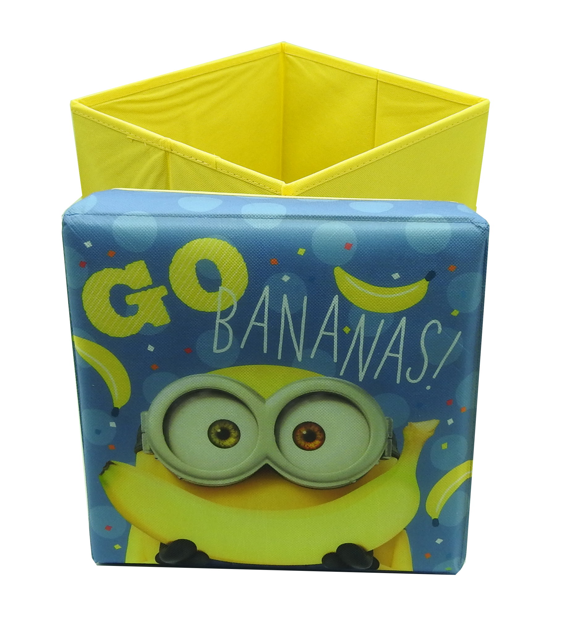 Kinder Hocker Minions faltbar Aufbewahrungsbox Sitzwürfel Sitzhocker