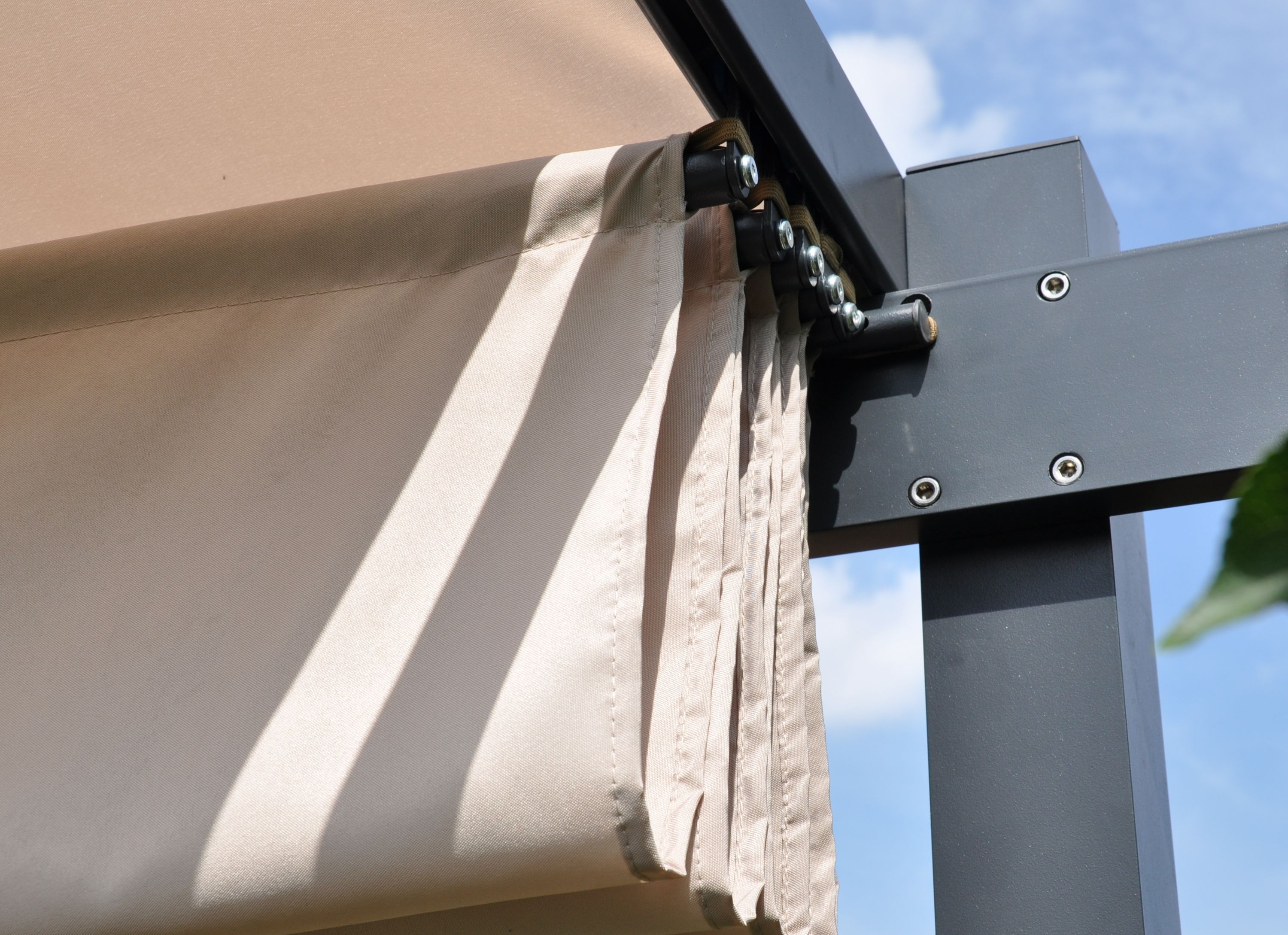 Leco Pergola 3x4m Garten Terrasse Überdachung Pavillon Windschutz