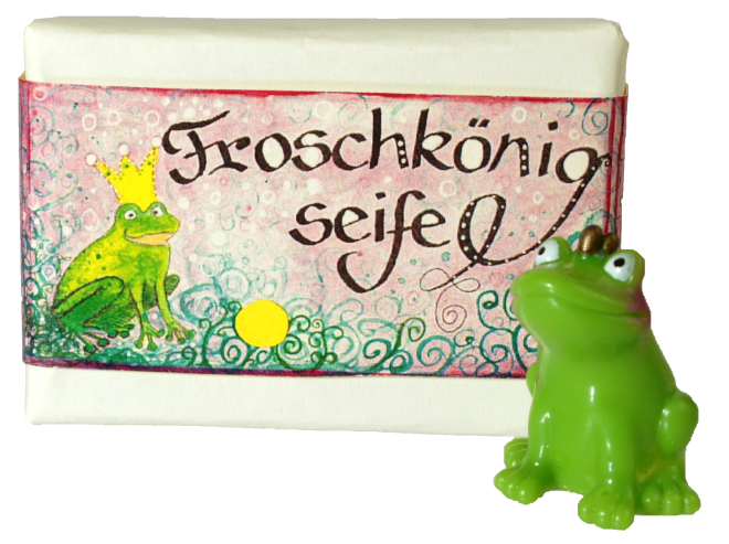 Frog Prince soap, block soap with fairy tale motif