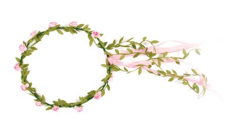 Wreath with pink florets