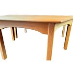 Trapeziumvormige tafel Lara Hoogte 64cm 140x70