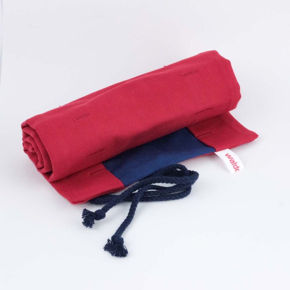 12 trousses à roulettes, cerise/bleuet