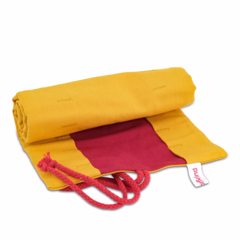 12er Rollmäppchen - curry/kirsche