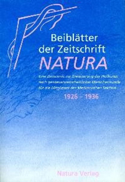 Beiblätter der Zeitschrift Natura