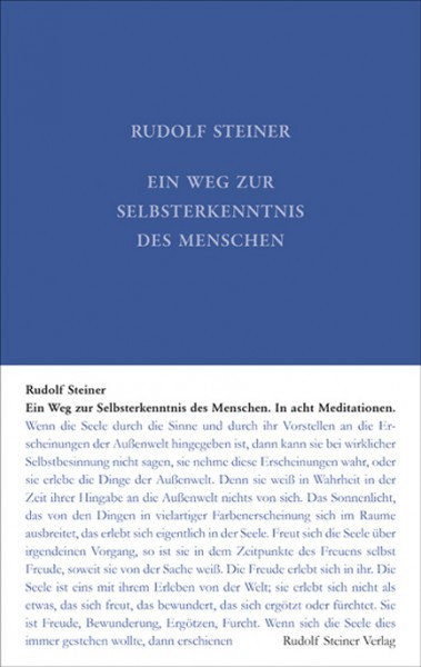 GA 16 Ein Weg zur Selbsterkenntnis: In acht Meditationen