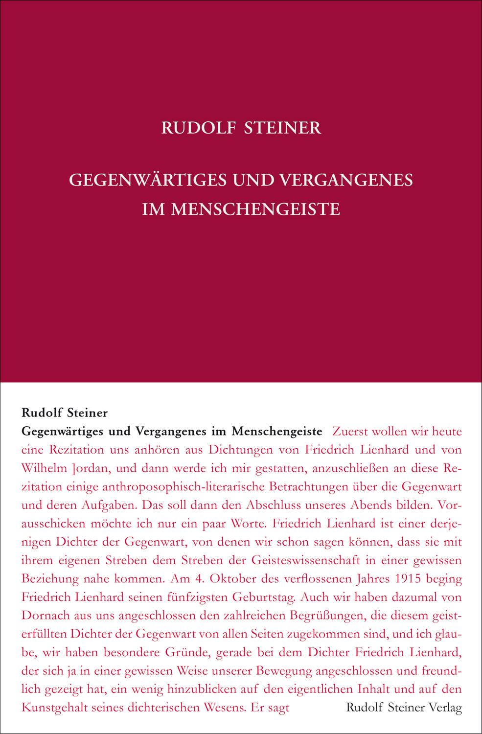 GA 167: Gegenwärtiges und Vergangenes im Menschengeiste 