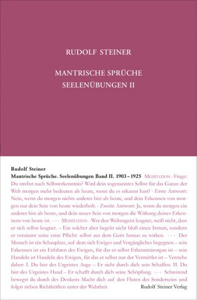 GA 268 Mantrische Sprüche: Seelenübungen II (1903 - 1925)