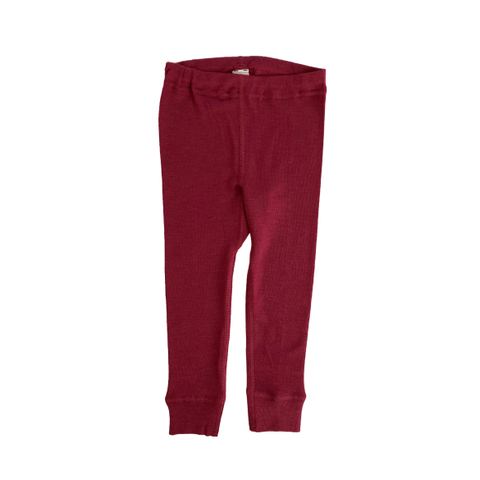 Leggings laine-soie, rouge rubis