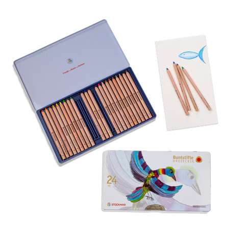 Coloured pencils triangular, 24 + 1