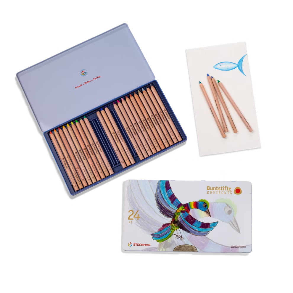 Coloured pencils triangular, 24 + 1