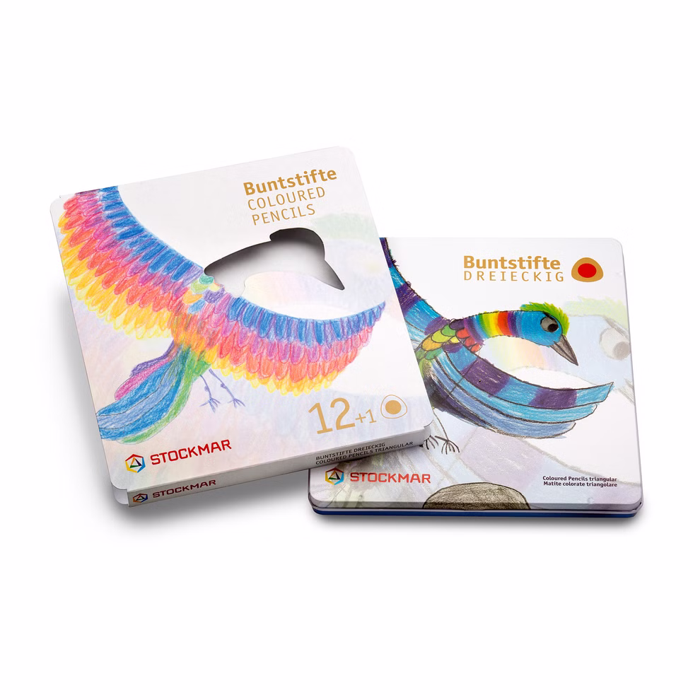 12 + 1 Crayons de couleur, triangulaires