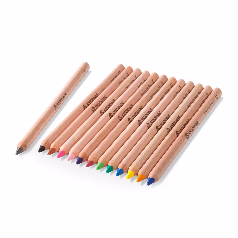 12 + 1 Crayons de couleur, triangulaires