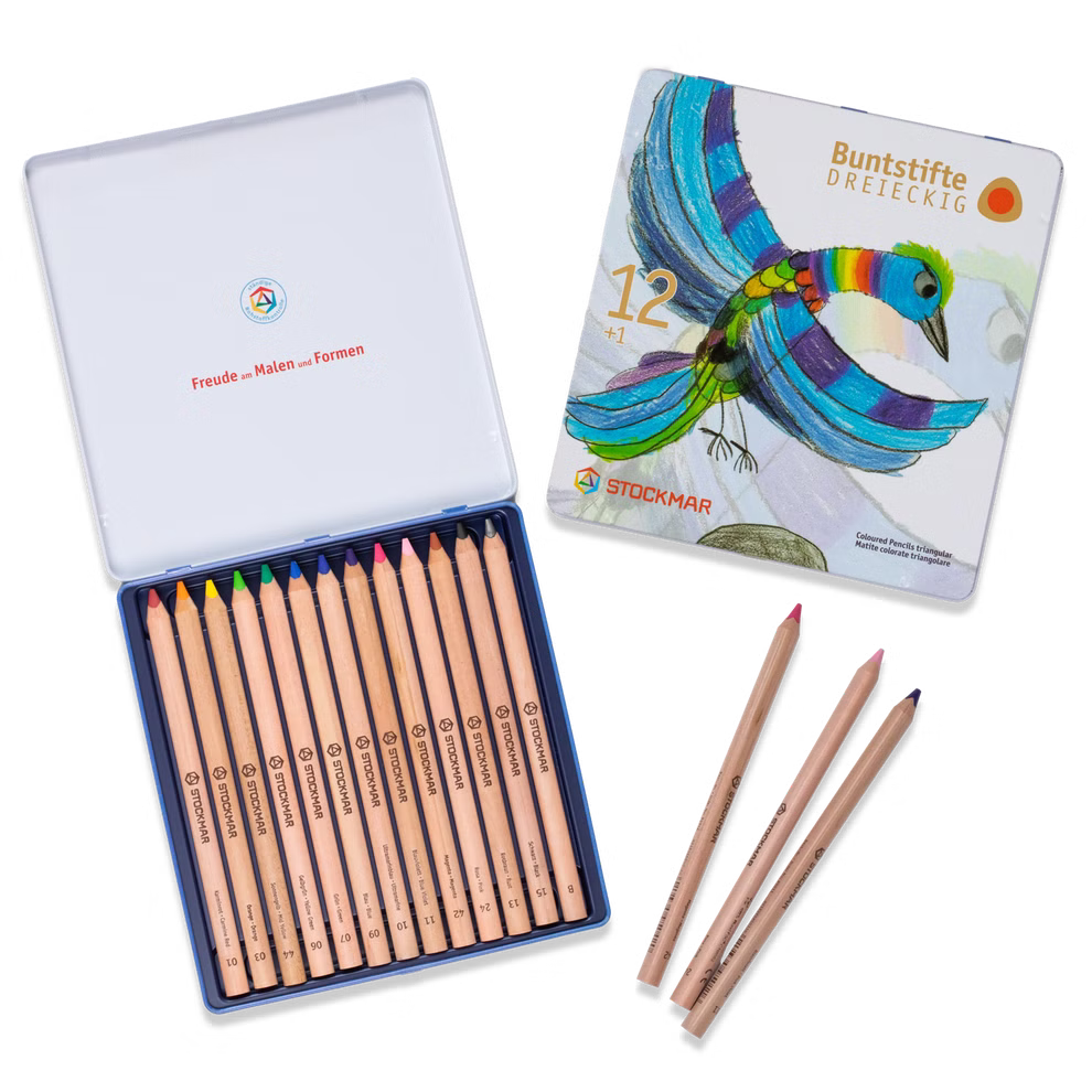 12 + 1 Crayons de couleur, triangulaires