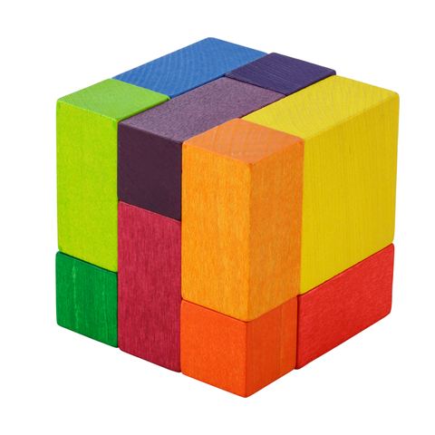 Puzzle à cubes sur élastique