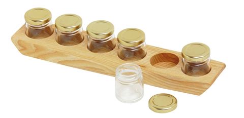 Jar holder with 6 jars