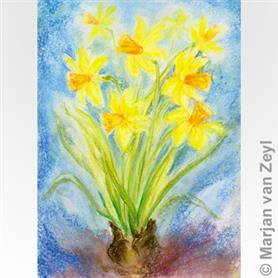 Postal Narcisos amarillos