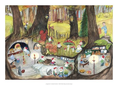 Art Print Dwarf Kitchen 