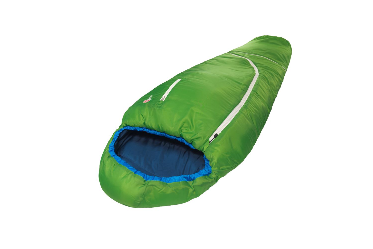 Children's sleeping bag with wool filling green