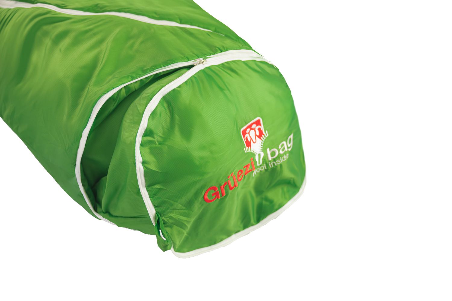 Children's sleeping bag with wool filling green