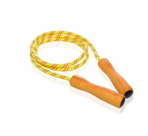 Skipping Rope with Beech Wood Handles Red-Orange Tones