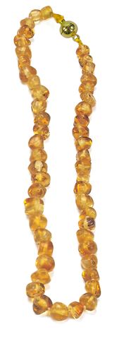 Amber necklace honey