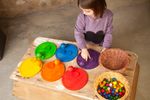 Grapat wooden toy 6 plates, rainbow